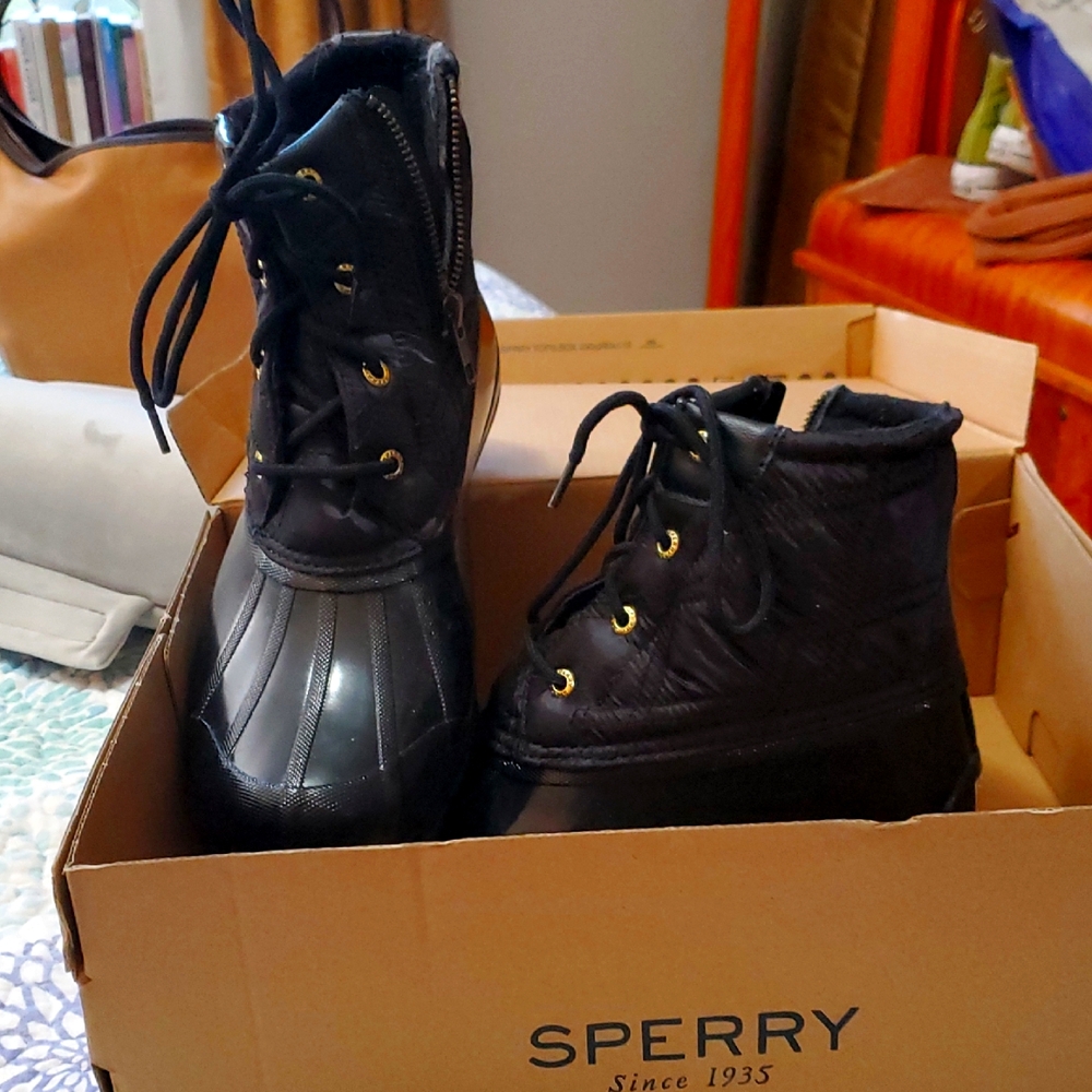 Sperry Black Waterproof Boots